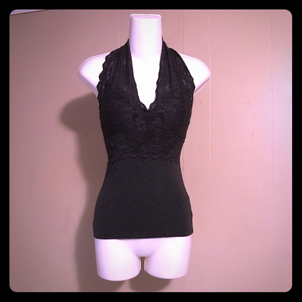 Lace halter top